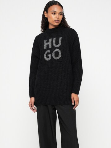 HUGO Svetr 'Sloguis' – černá