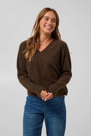 Kaffe - Pullover 'Niel' em castanho: frente