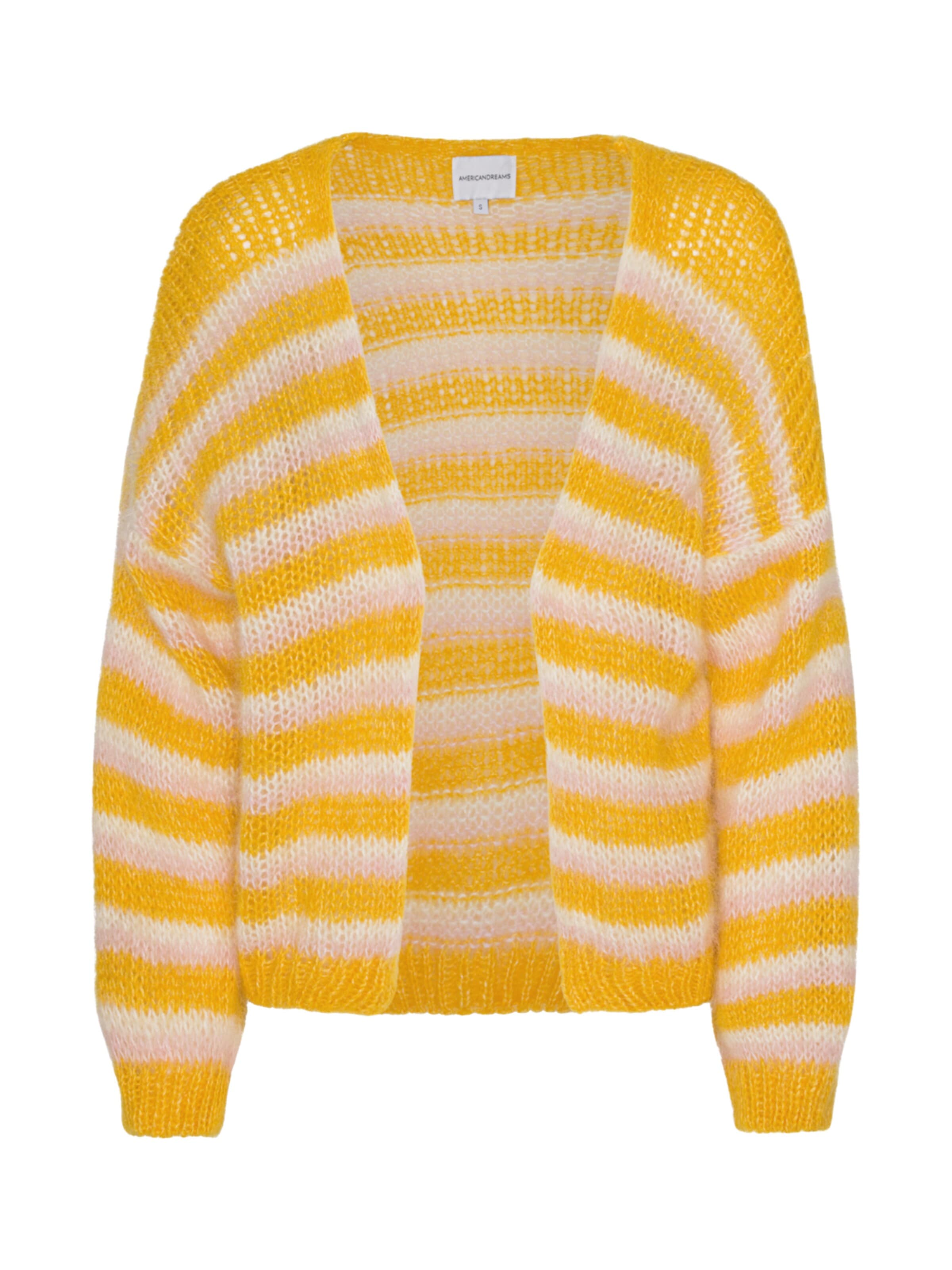 americandreams Knit Cardigan 'Ramona' in Beige: front