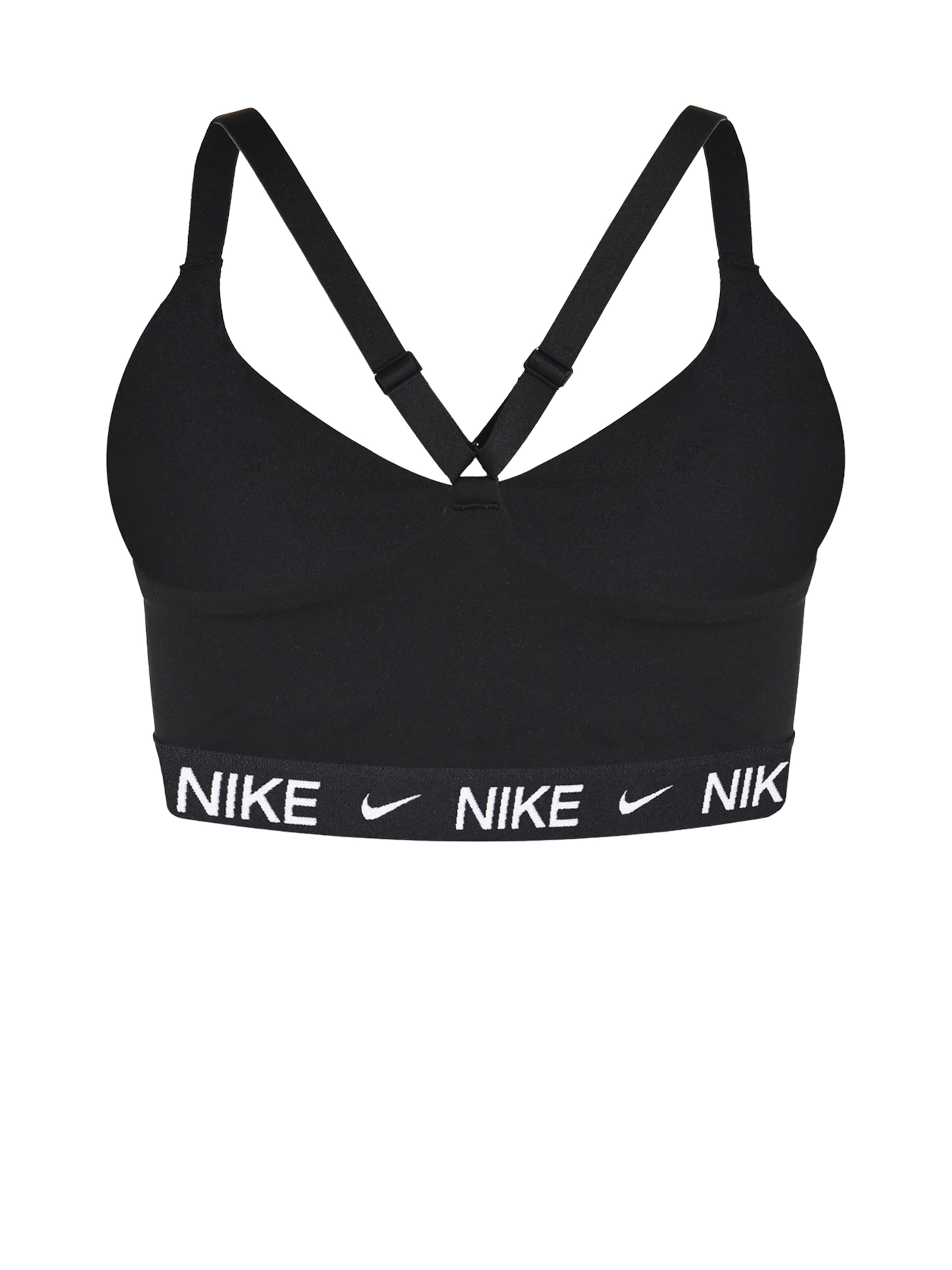 NIKE Sports bra 'INDY' in XXXL-4XL in Black / White, Item view