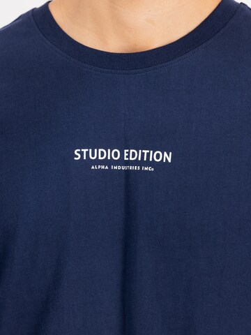 T-Shirt 'Studio Edition' ALPHA INDUSTRIES en bleu