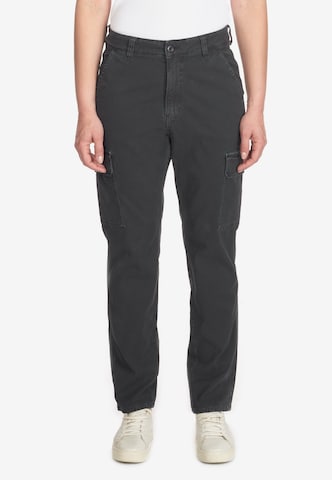 Le Temps Des Cerises Regular Cargo Pants in Black: front