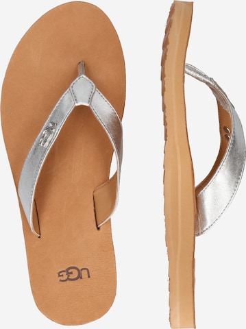 UGG T-Bar Sandals 'W TAWNEY LOGO' in Silver