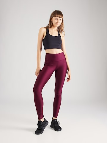 UNDER ARMOUR Skinny Workout Pants in Red