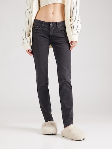 Herrlicher Slimfit Jeans in Schwarz: Vorderseite