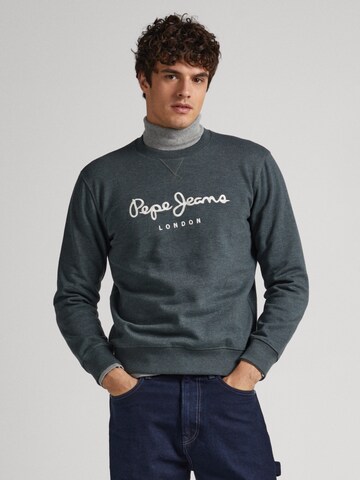 Pepe Jeans Sweatshirt 'NOUVEL' i grön: framsida