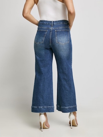 ABOUT YOU x Iconic by Tatiana Kucharova Wide leg Jeans 'Georgia' in Blauw