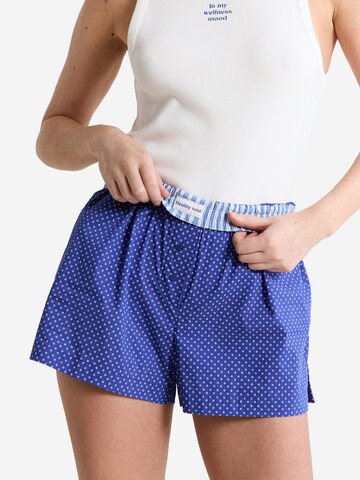 ETAM Pyjamashorts 'Atlas' in Blau: Vorderseite