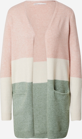 Only Tall Cárdigan 'QUEEN' en beige / verde / rosa, Vista del producto