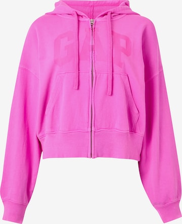 GAP Bluza rozpinana 'HERITAGE' w kolorze różowy: przód