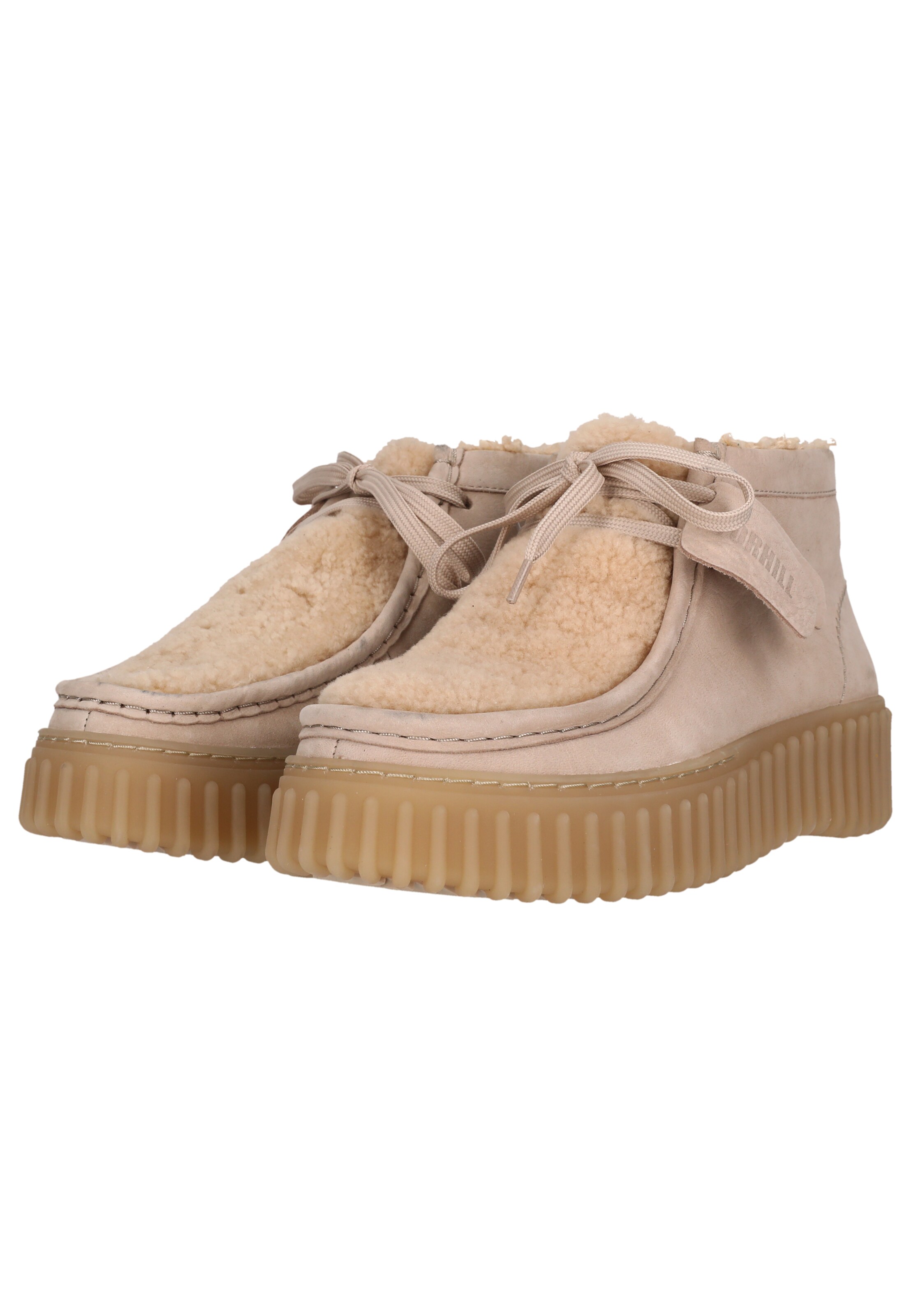CLARKS Schnürschuh 'Torhill Moss' in Beige