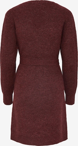 PIECES Knitted dress 'ELLEN' in Red