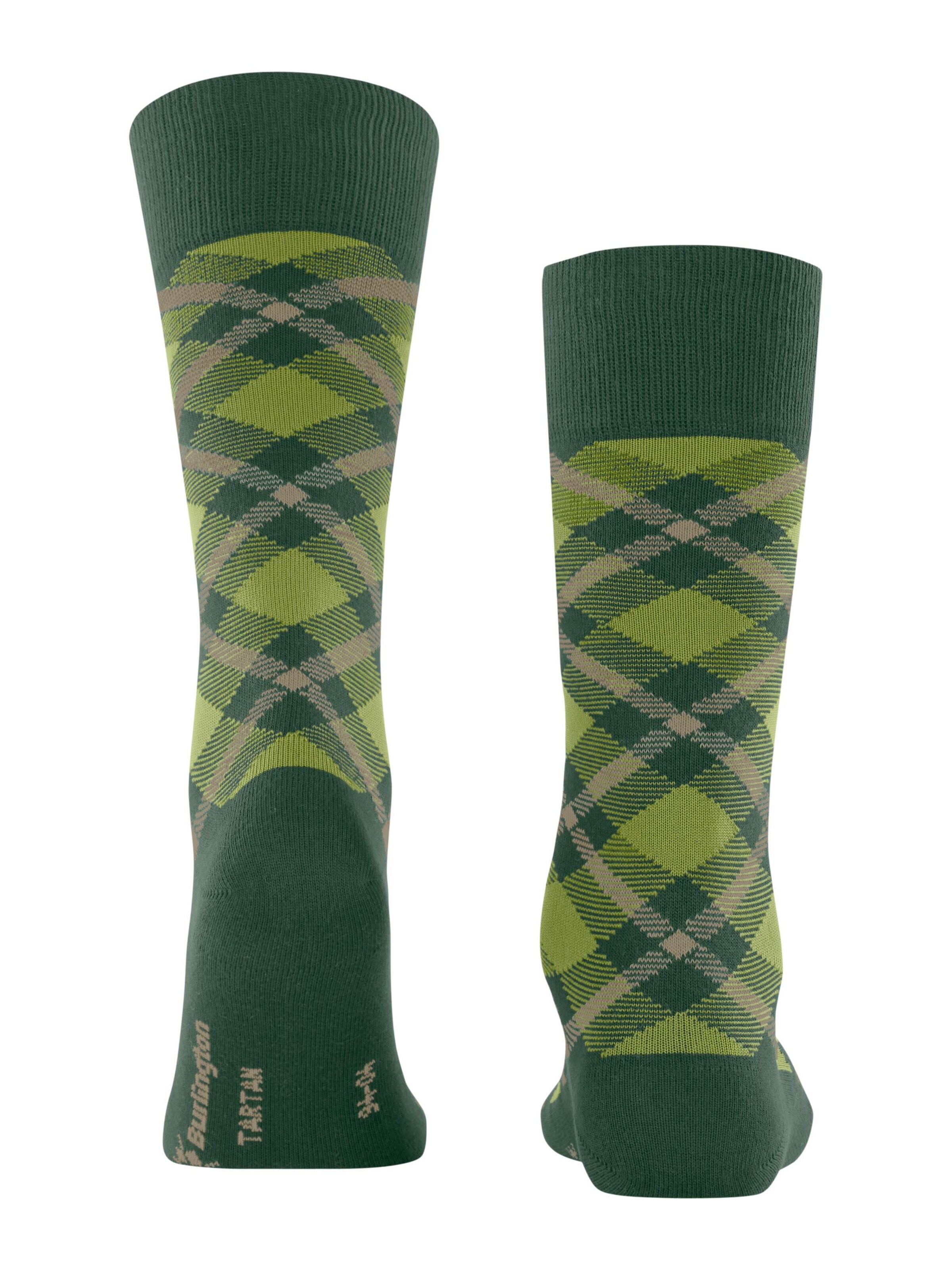 BURLINGTON Socks 'Tartan' in Green