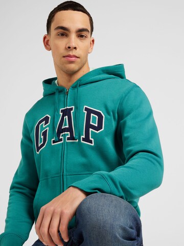 GAP Zip-Up Hoodie 'HERITAGE' in Green