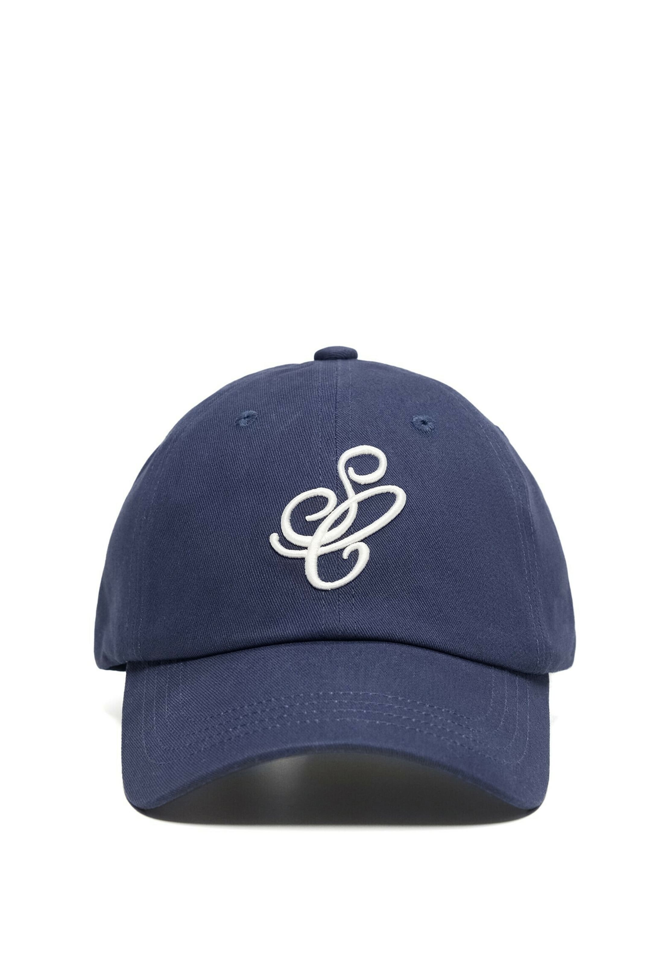 Bershka Casquette en 55-60 en bleu marine / blanc, Vue avec produit