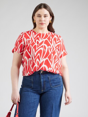 Maglietta 'CAROLIVERA' di ONLY Carmakoma in rosso: frontale