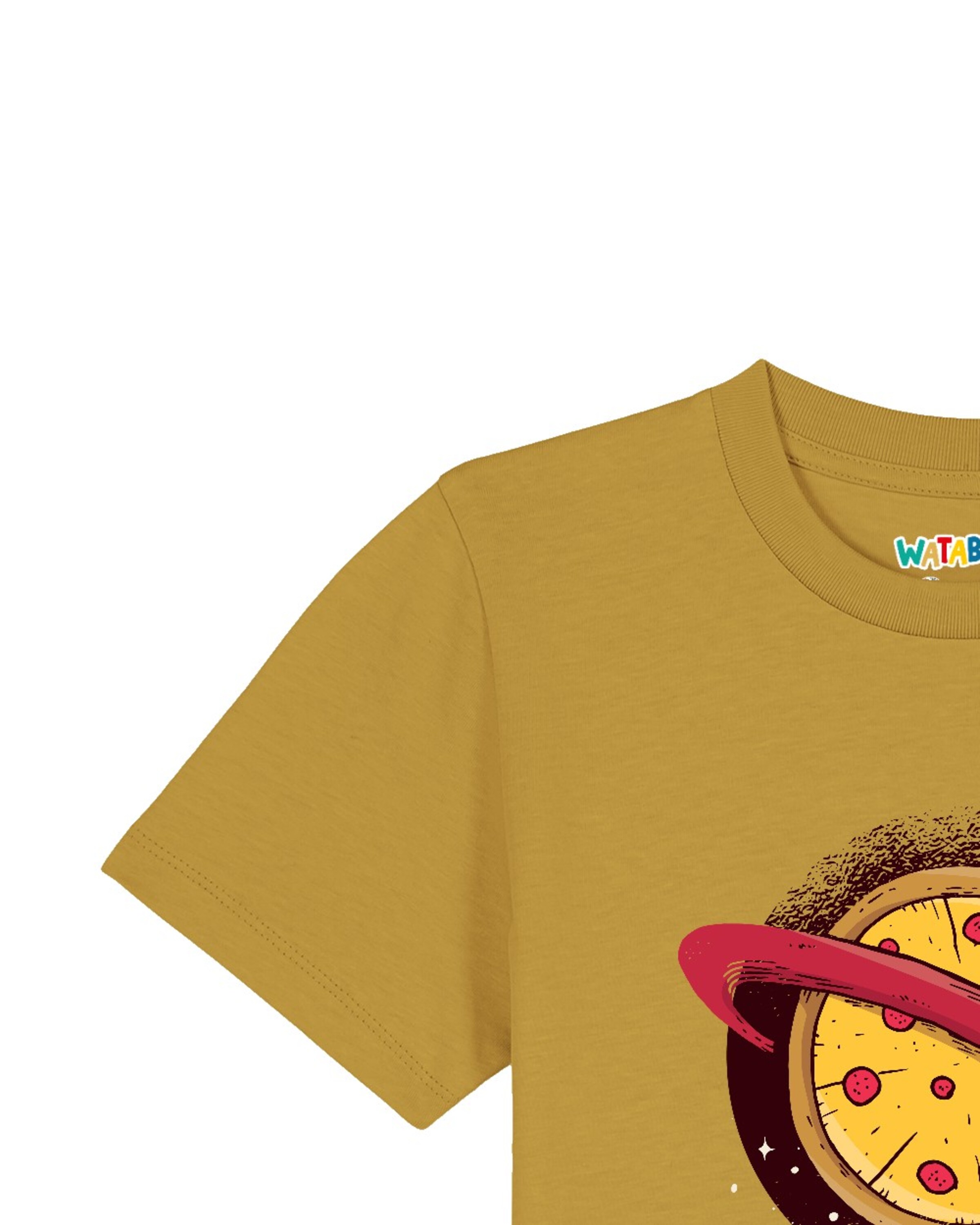 T-Shirt 'Pizza Planet' watabout.kids en jaune