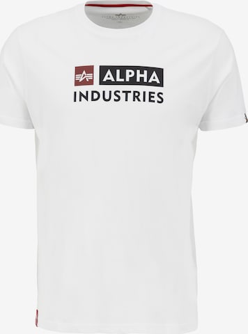 T-Shirt ALPHA INDUSTRIES en blanc : devant