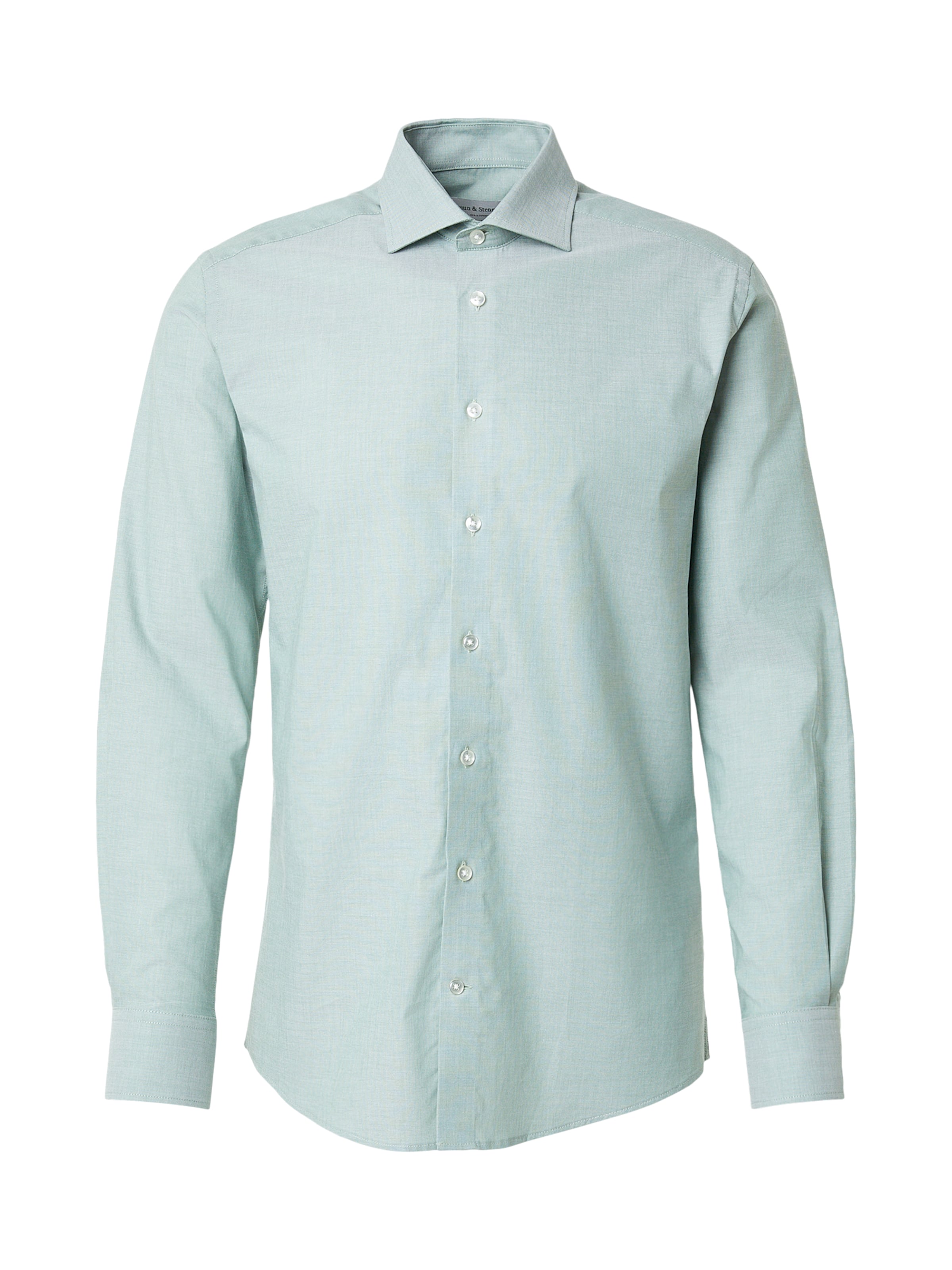 Bruun & StengadeSlim Fit Košulja 'Jorge' - zelena boja: prednji dio