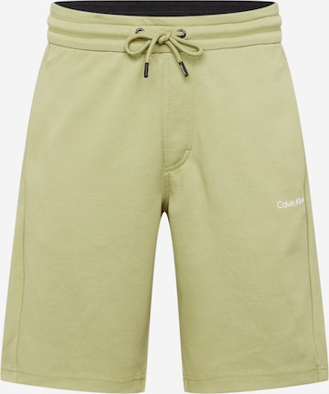 Calvin Klein Regular Pants in Green: front