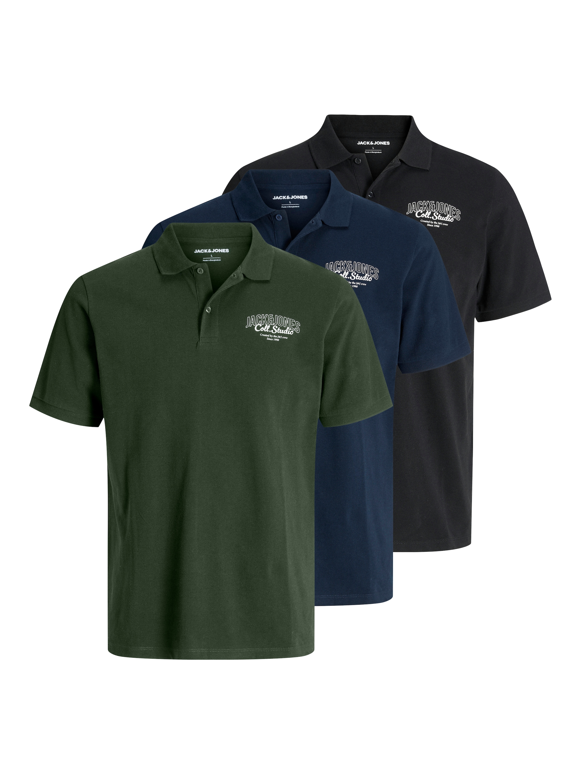 JACK & JONES Μπλουζάκι 'JJMAKOTO' σε σκούρο μπλε / σκούρο πράσινο / μαύρο / λευκό, Άποψη προϊόντος