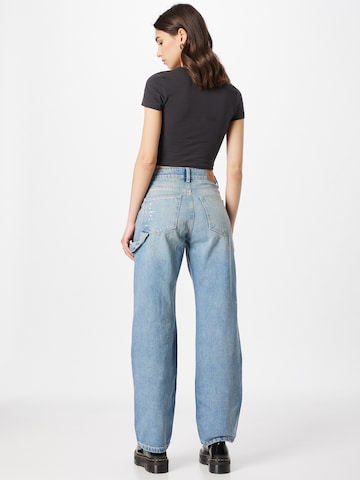 WEEKDAY Wide leg Jeans 'Carpenter' in Blauw