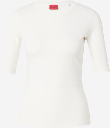 HUGO Red T-shirt 'Darnelia' i vit: framsida