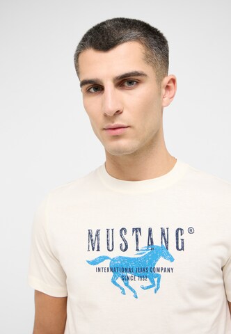 MUSTANG T-Shirt 'Style Austin' in Weiß