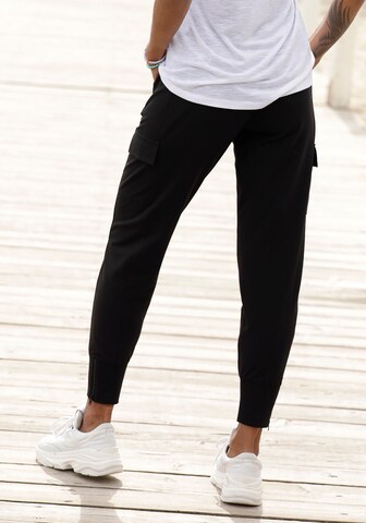 VENICE BEACH Slimfit Sportbroek in Zwart