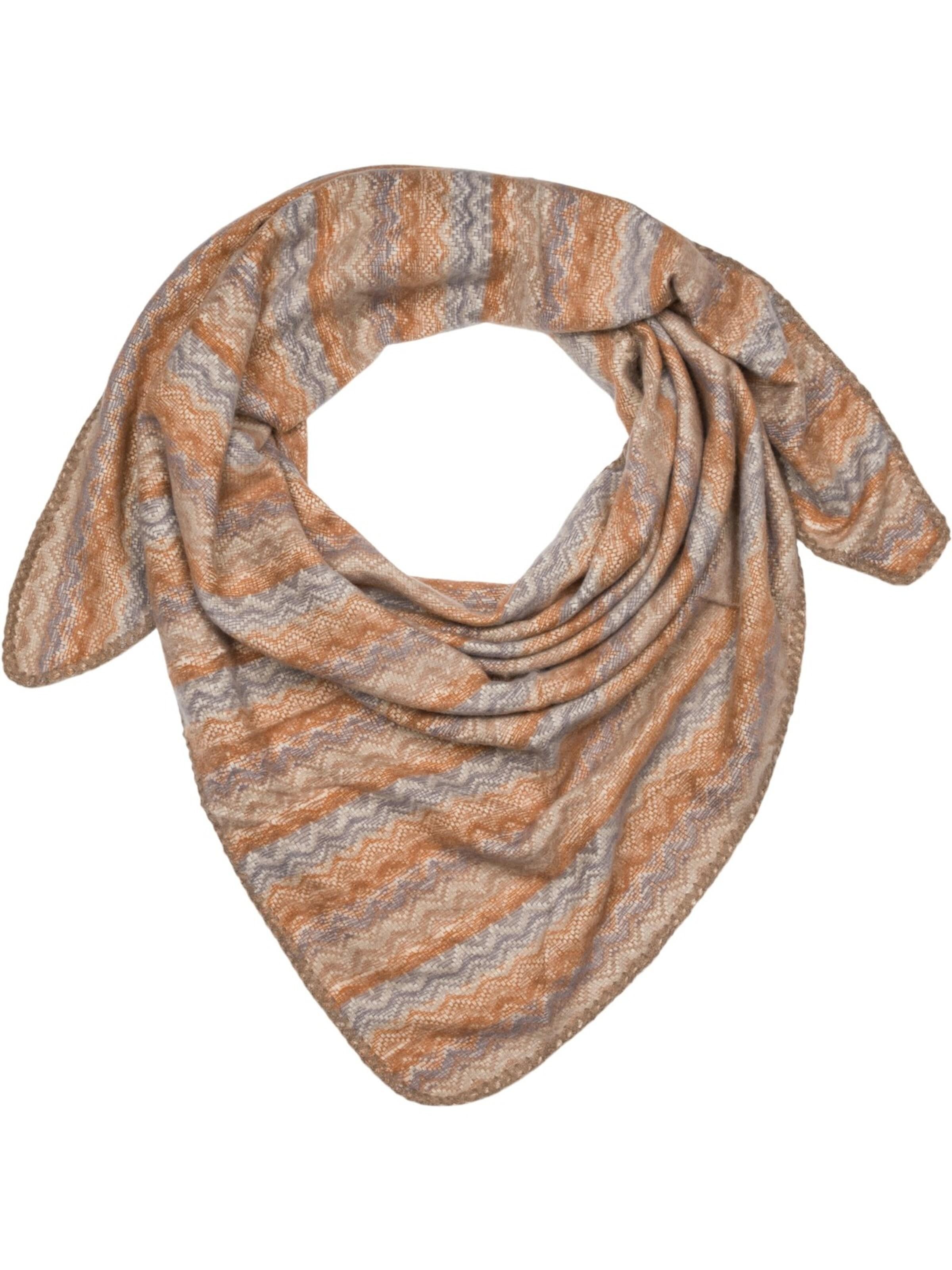 styleBREAKER Tuch 'Dreieckstuch Zick-Zack Webmuster'‌‌‌‌‌‌‌‌‌‌ in One Size in braun, Produktansicht