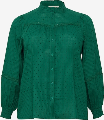 KAFFE CURVE Bluse 'Silla' i grøn: forside