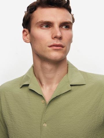 D’S Damat Regular fit Overhemd in Groen: voorkant