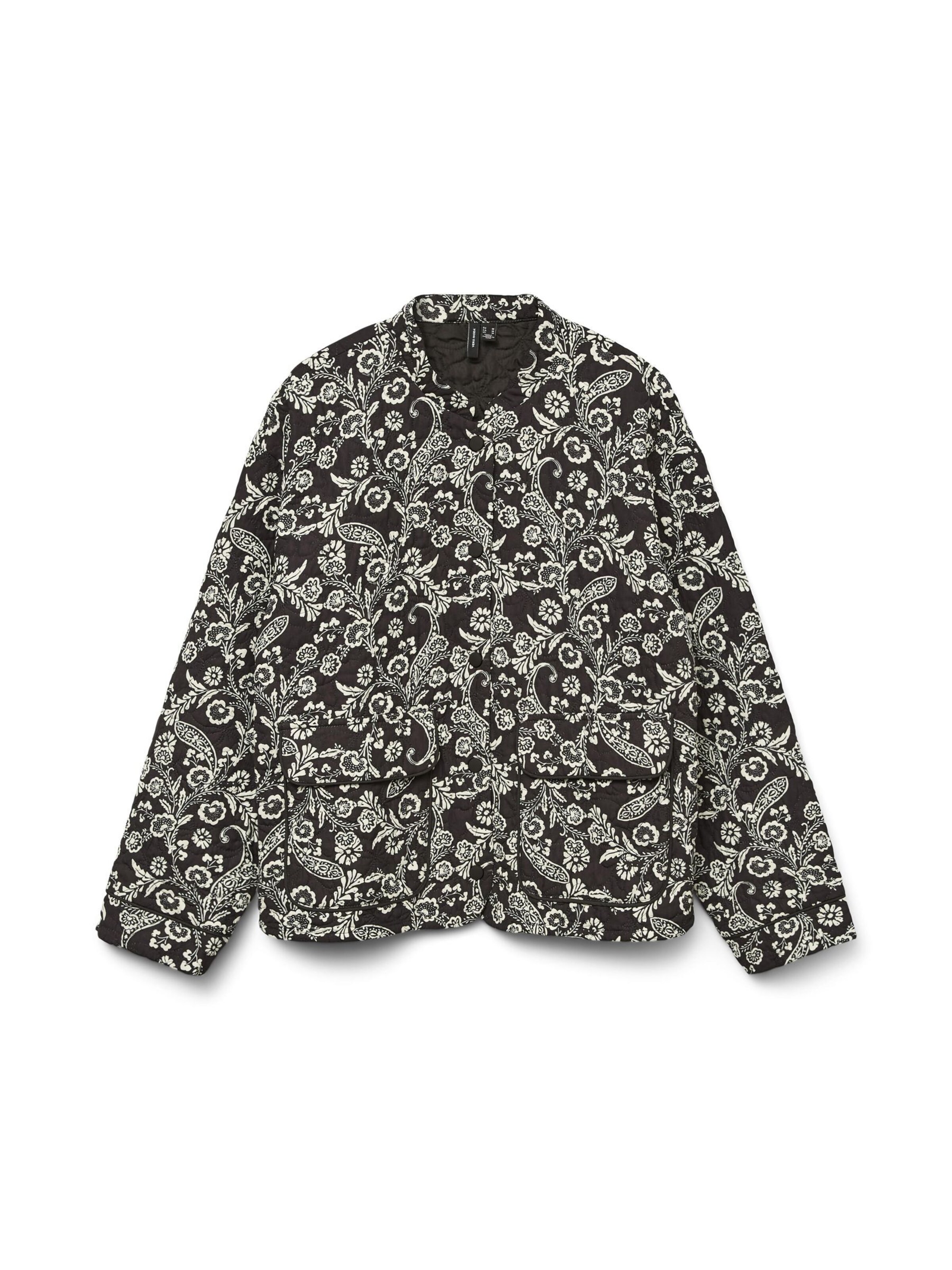 VERO MODA Übergangsjacke 'Rita' in schwarz / weiß, Produktansicht