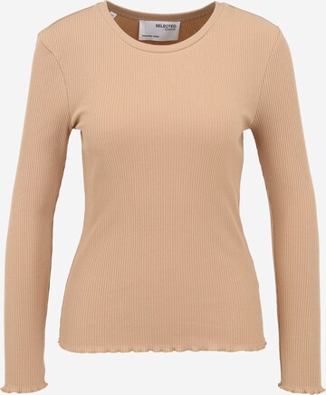 Selected Femme Petite Shirt 'ANNA' in Beige: front