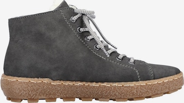 Rieker Lace-Up Ankle Boots in Grey