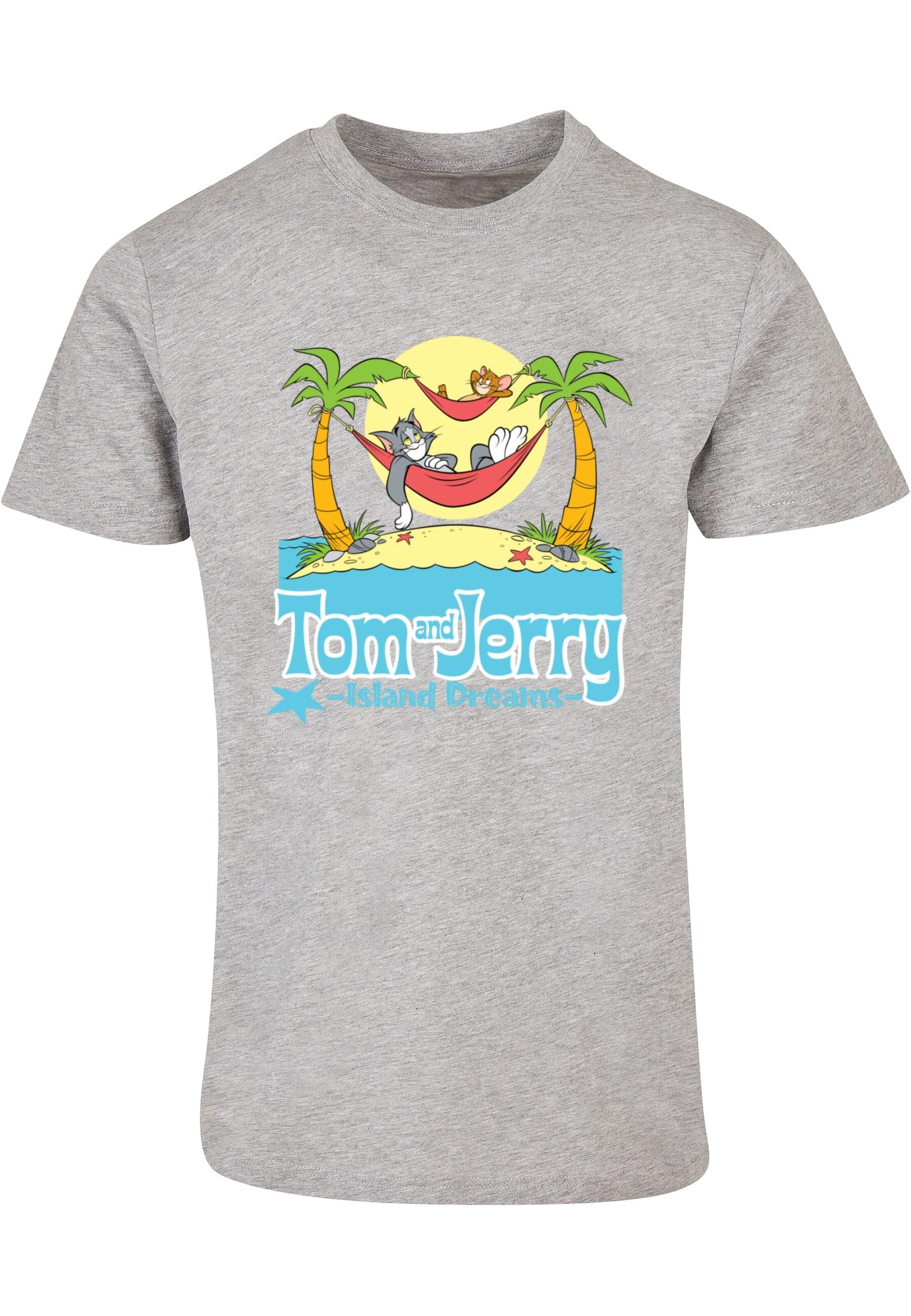 ABSOLUTE CULT Shirt ' Tom and Jerry - Hammock Dreams ' in Grijs: voorkant