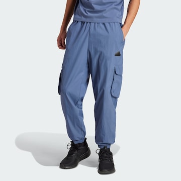 ADIDAS SPORTSWEAR Loose fit Workout Pants ' City Escape ' in Blue: front