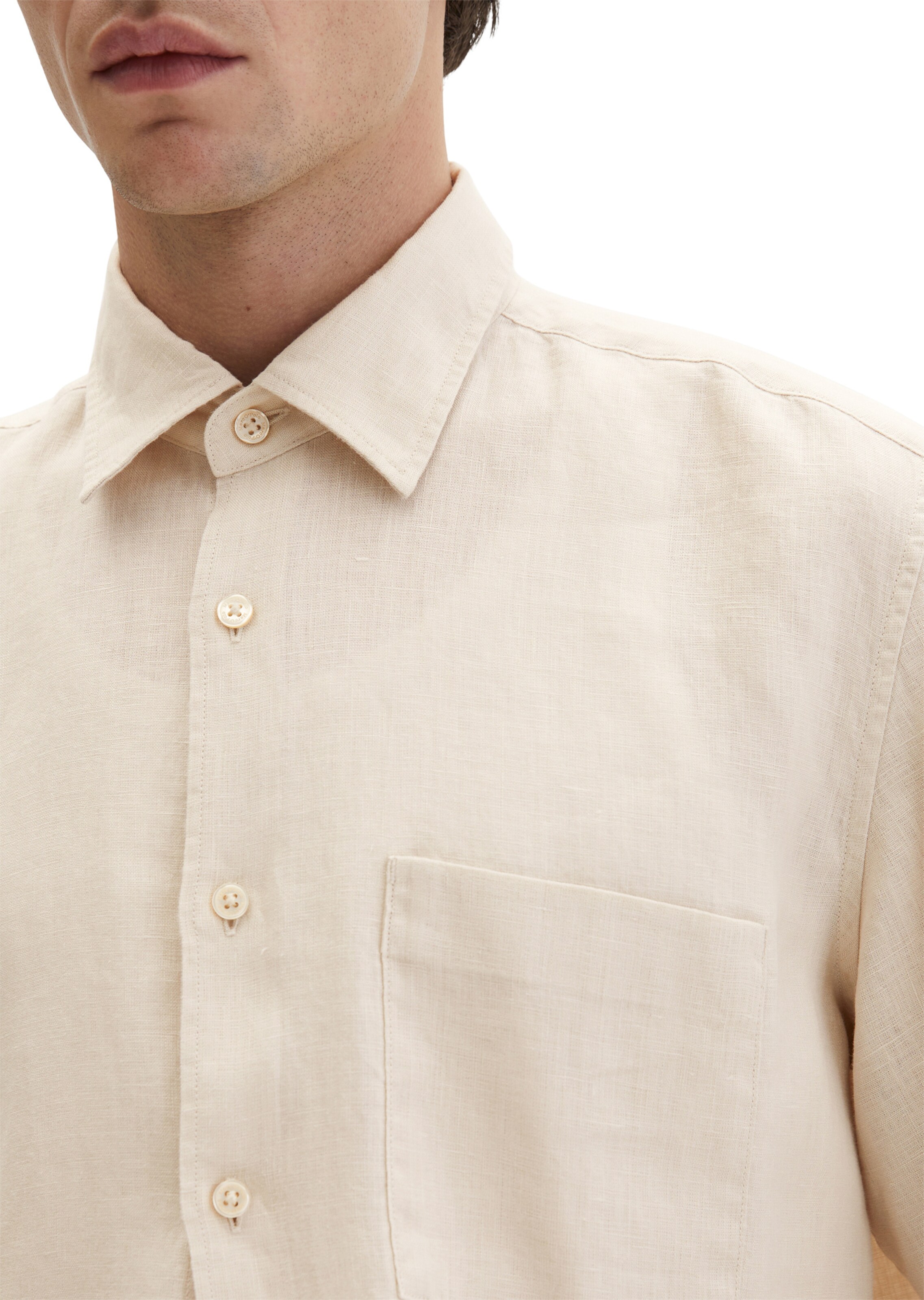 Marc O'Polo Comfort fit Button Up Shirt in Beige