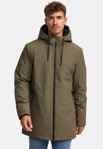 INDICODE JEANS Winterjas 'INEmilio' in Groen: voorkant