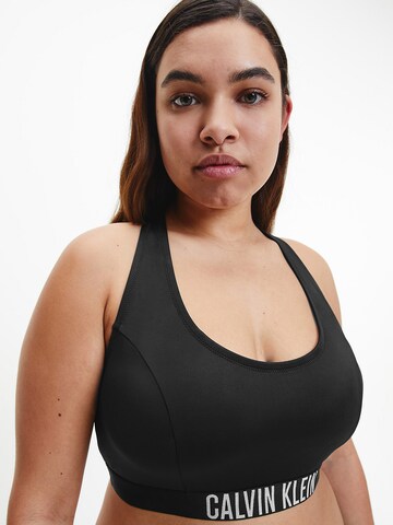 Calvin Klein Swimwear Plus Bralette Bikini Top in Black: front