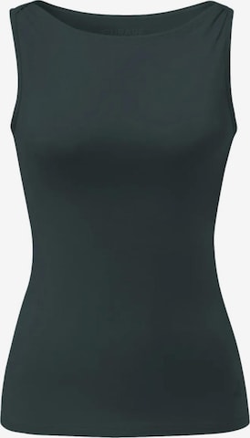 CURARE Yogawear Sporttop 'Boat Neck Top' in Grün: Vorderseite