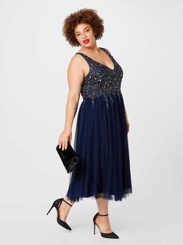 Robe de cocktail 'Symphony' Lace & Beads Plus en bleu