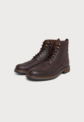 CLARKS - Botas com atacadores 'Newford' em castanho