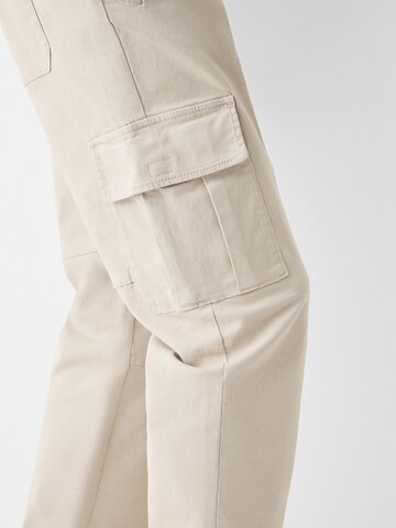 Bershka Tapered Hose in Beige