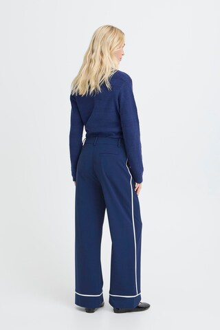 b.young Wide leg Trousers 'BYDanta' in Blue