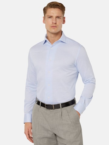 Boggi Milano Slim Fit Hemd 'Japanese' in Blau: predná strana