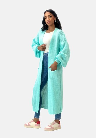 Manteau en tricot Elara en vert