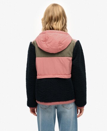 Superdry Fleece jas in Blauw