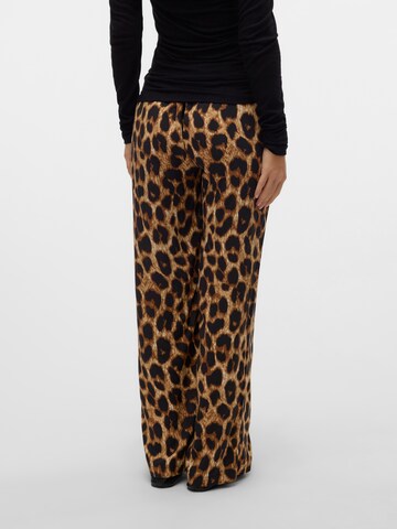 MAMALICIOUS Wide leg Trousers 'MLNalene' in Brown