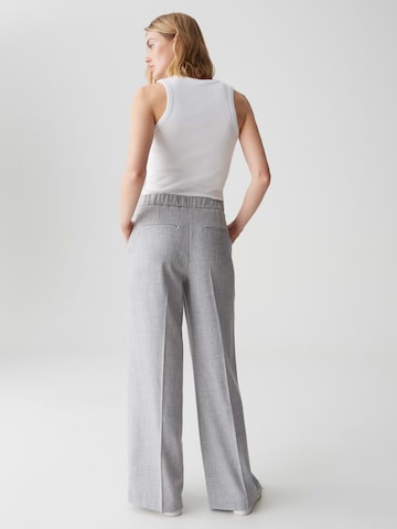 OPUS Wide leg Παντελόνι με τσάκιση 'Maiga' σε γκρι